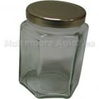 12oz (340g) Glass Hexagonal Jars Inc Twist-On Metal Lids