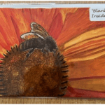 7" x 5" HONEYBEE ON SUNFLOWER GREETINGS CARD