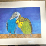A3 Budgies Print