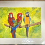 A3 Parrots Print