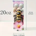 20oz Stainless Steel Insulated Tumbler with Lid - Bee Design 25
