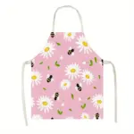 Bee & Daisies Pink Apron