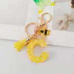 Initial, Bee and Tassel Keyring - Image 2