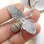 Crystal Bee Keyring - WHITE RHINESTONE