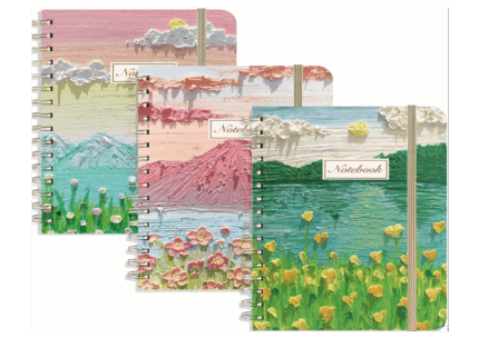 Colourful Mountains, Sea and Flowers Notebook