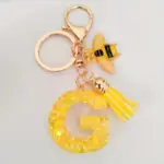Initial, Bee and Tassel Keyring - Image 4
