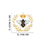 Golden Crown with Bee & Leaf Car Sticker