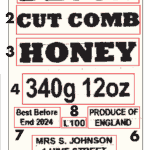 Clear PORTRAIT Label 45x77mm ADD ANY TEXT