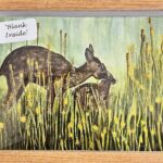7" x 5" Mother & Baby Deer in Field of Buttercups GREETINGS CARD
