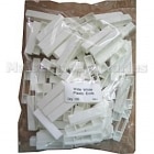 Wide Plastic Ends - White