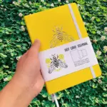 Yellow Dot Grid Journal Bee Notebook