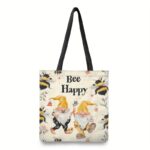 Bee Happy Canvas Tote Bee Bag