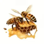 Bees on Honeycomb Car Sticker