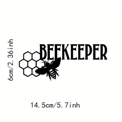 Black Beekeeper Car Sticker