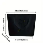 Black & Yellow Bees on Flower Tote Bag BLACK - Image 2