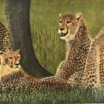 A3 Cheetahs Relaxing Print