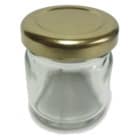 1.5oz (42.5g) Glass Round Jars x (102) - Inc Twist-On Metal Lids