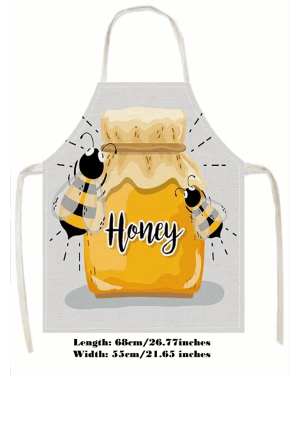 Jar of Honey with Bees on Apron