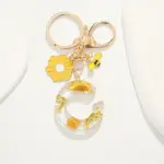 Initial, Bee and Sunflower Keyring - Image 2