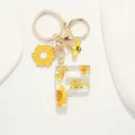 Initial, Bee and Sunflower Keyring - Image 4