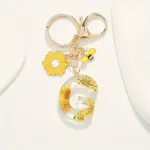 Initial, Bee and Sunflower Keyring - Image 5
