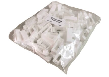 Narrow Plastic Ends - White