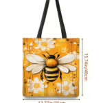 Yellow/Orange Tote Bag with Bee