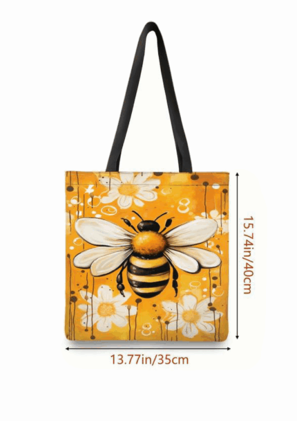 Yellow/Orange Tote Bag with Bee